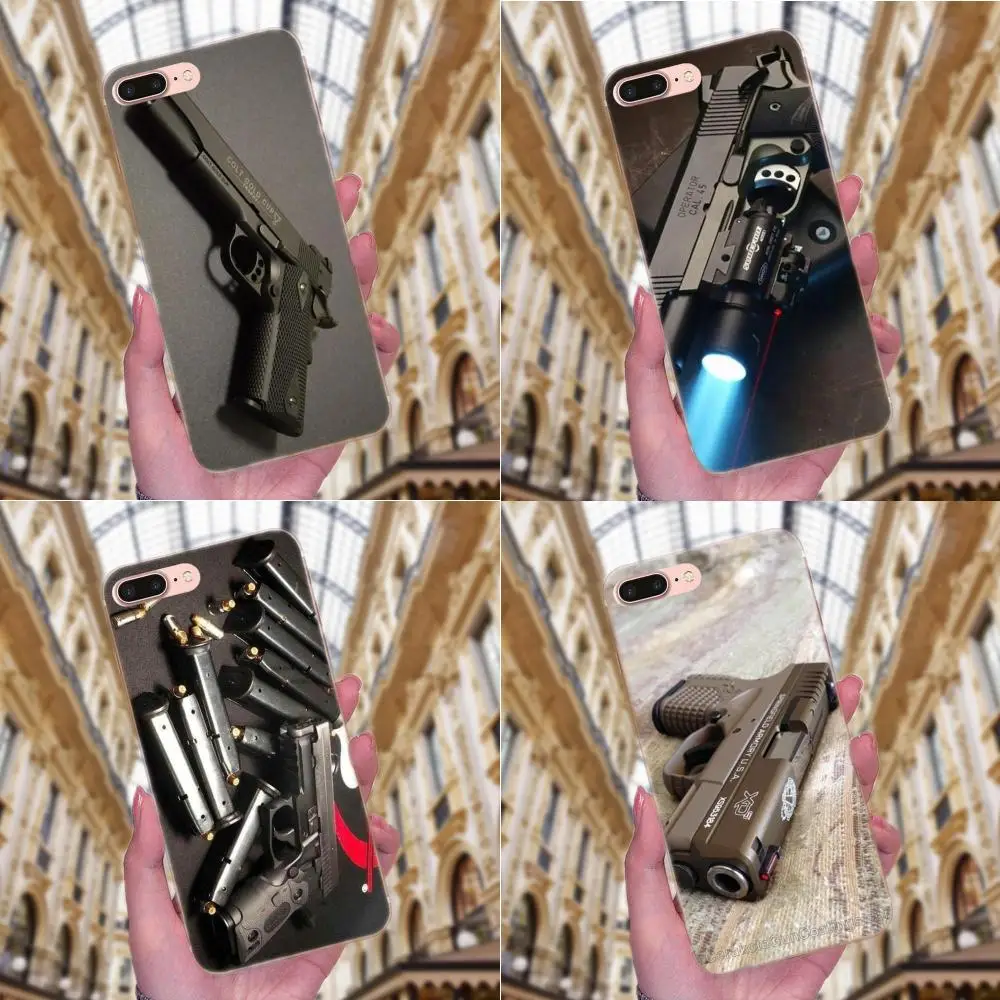 Красочный стиль Спрингфилд пистолет для Apple iPhone 4 4S 5 5C 5S SE 6 6S 7 8 Plus X XS Max XR |