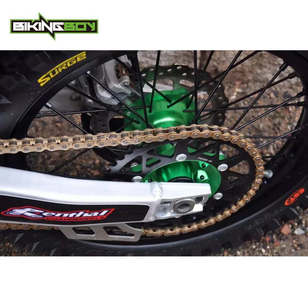 Задний обод колеса BIKINGBOY для мотокросса 18 &quotMX зеленый втулка с 36 спицами Kawasaki KX125