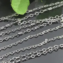 100 м/лот тускло-фигурка из серебра восемь с rolo цепочка фурнитура 5x3 мм