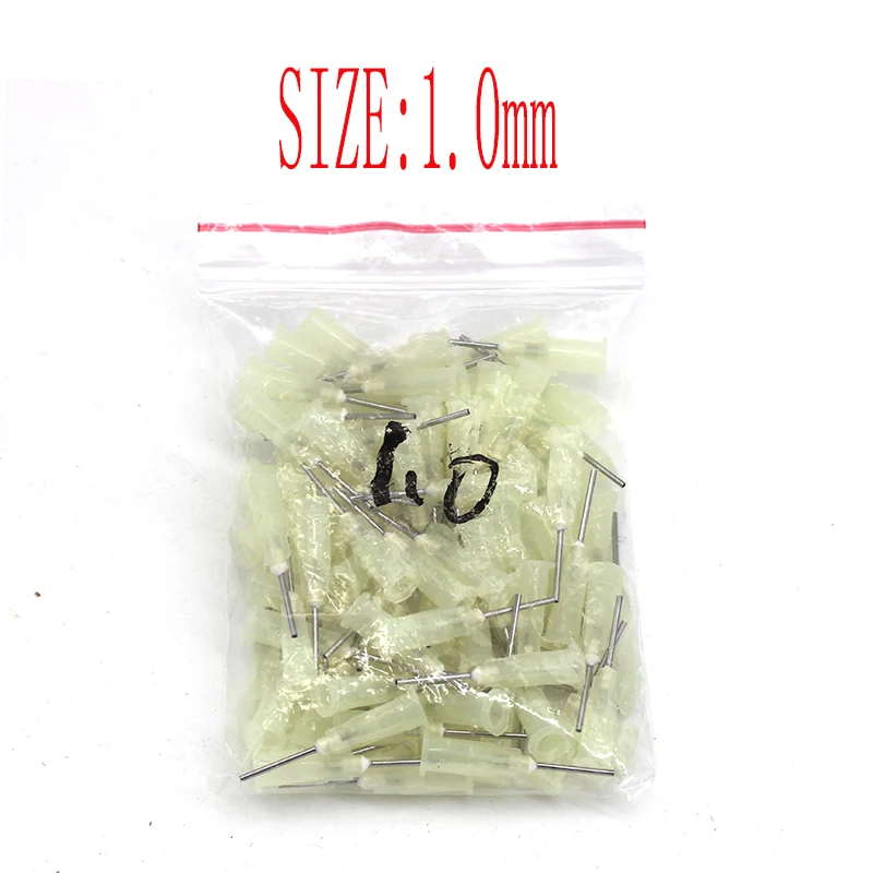 

100pcs BGA PCB IC Reballing Soldering Paste Grease Solder Flux dispensing tips glue needle For AD-982