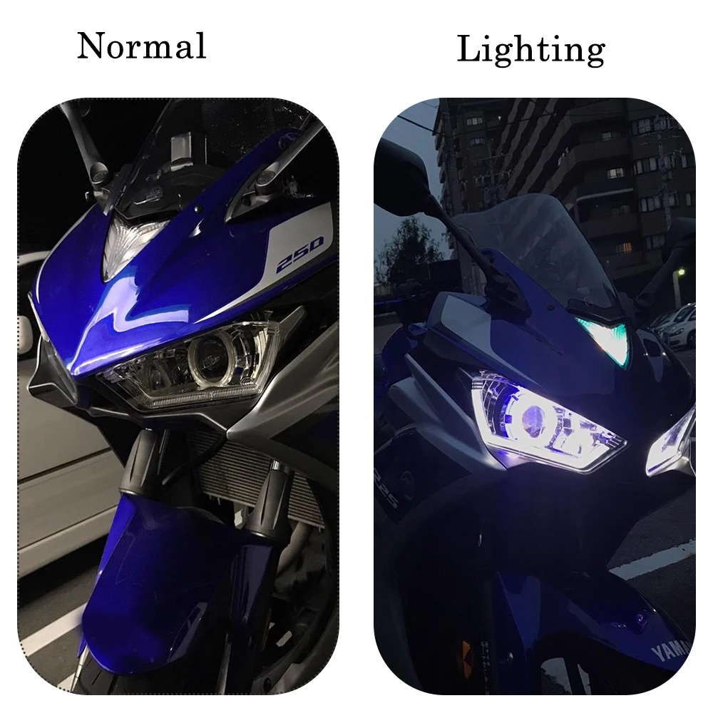 

For YAMAHA YZF R25 R3 Motorcycle Headlight Angel Demon Eye HID Projector Headlight YZF-R25 R3 HID Angel Eye 2015 2016