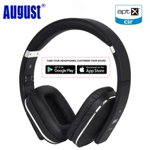 August EP650 Upgrade Over Ear Bluetooth Wireless Headphones with EQ APP Control Bass Rich Sound BT