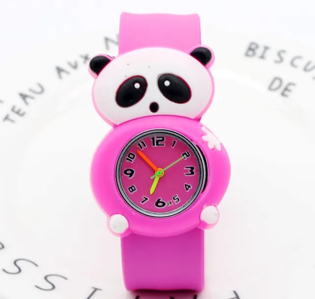 Children Kids Cute girl's Cartoon panda Slap watch Rubber Quartz Wrist Watch Chi Children Kids Cute girl's Cartoon panda Slap watch Rubber Quartz Wrist Watch Chi