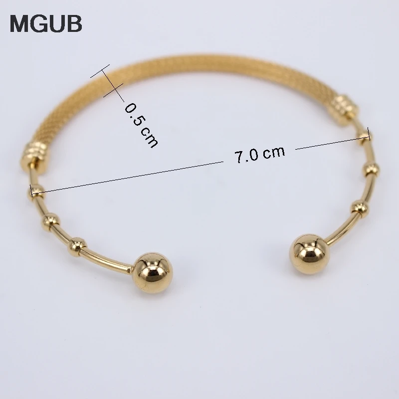 Wholesale Cuff Bangle& Bracelet Stainless Steel Bangle for Men Women Vintage Jewelry Gold Color Factory Price LH748