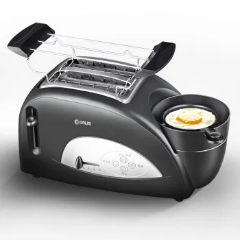 

Stainless Steel Multifunction Mini Breakfast Automatic Two Pieces Grilled Cheese Sandwich Toaster Spit Driver Can Cook Eggs