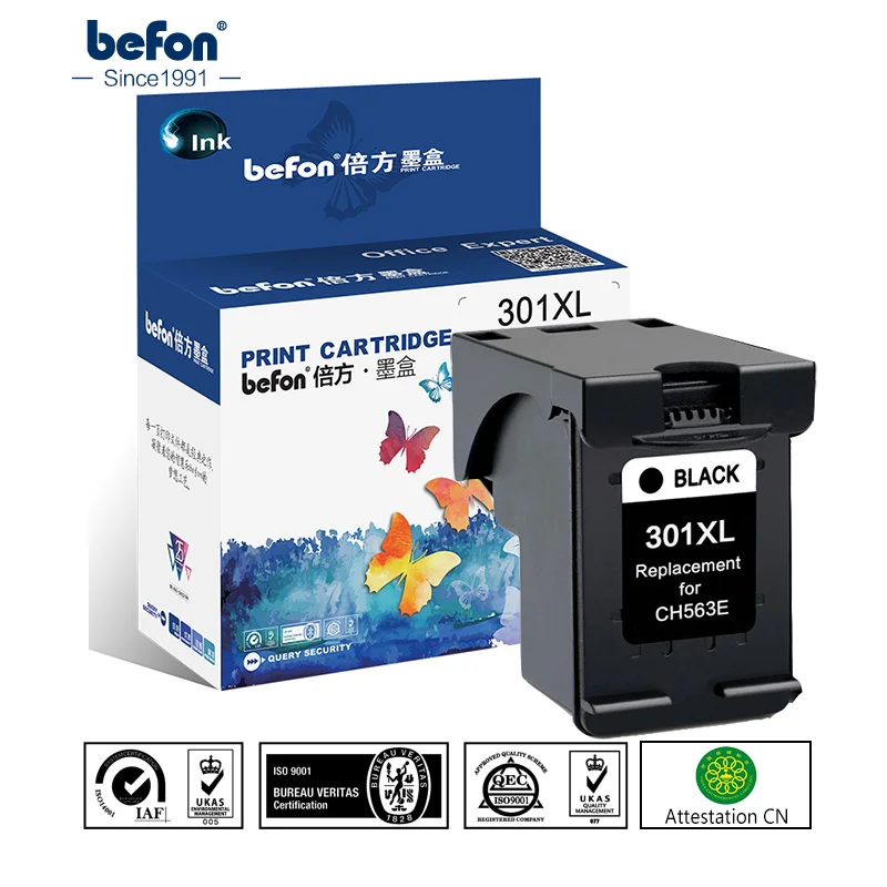 Cartucho de Tinta Compatível para hp Conjunto de Substituição para Hp301 Befon Deskjet 2050 3050 2150 3150 1010 1510 2540 Printer 301 xl 1050