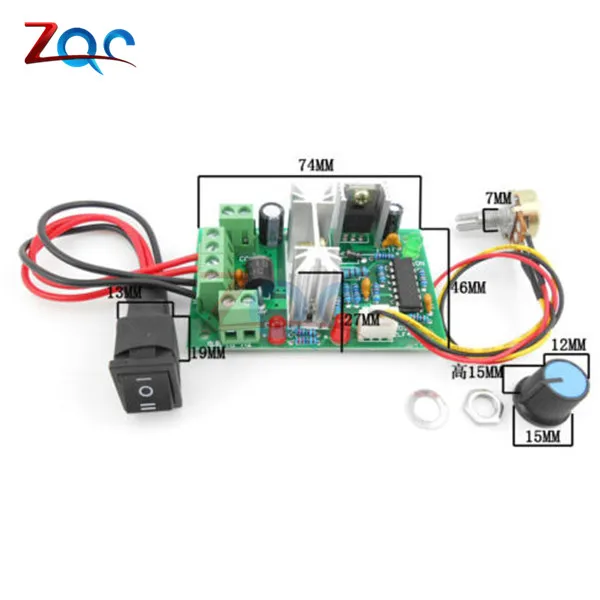 DC 10-36 в регулятор скорости двигателя, Реверсивный ШИМ переключатель управления вперед/назад, 10 в-36 в, 500 Гц, макс. 5A модуль, 12 В, 24 В