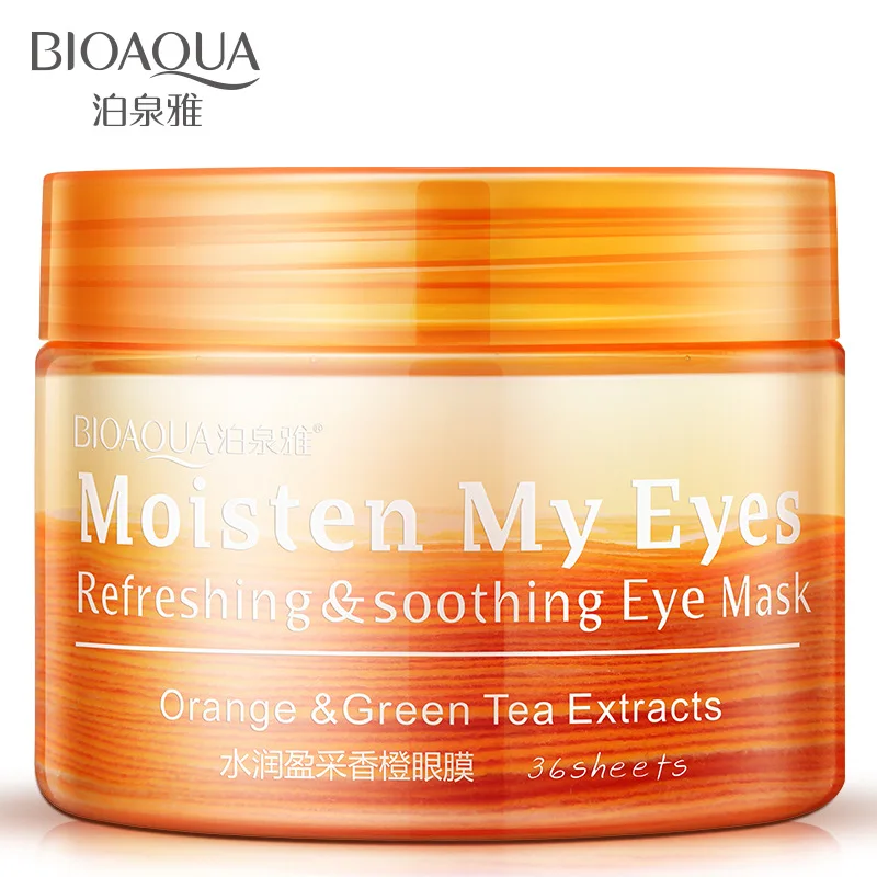 

BIOAQUA Face Care Orange Hydrating Eye Mask lift Firming Fade Fine Lines Eye Care Moisturizing Remover Dark Circle Patch Beauty