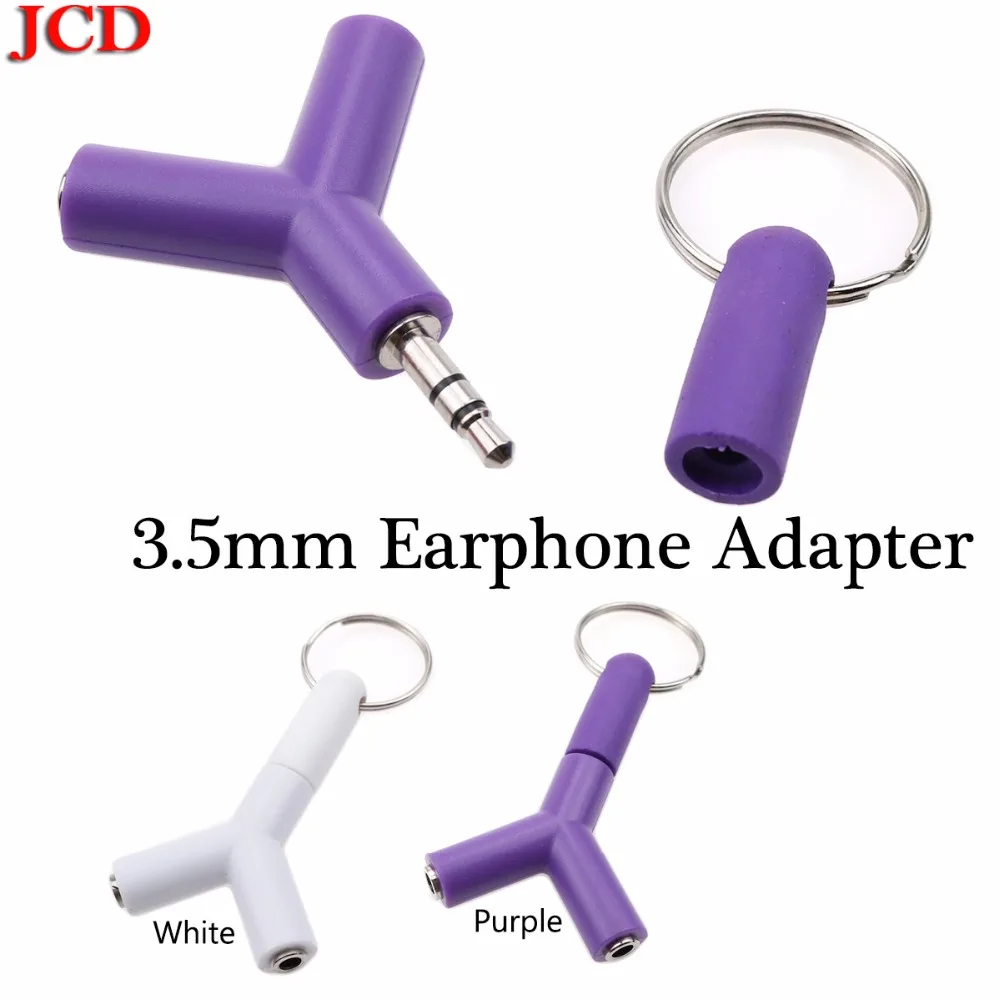 JCD Y shape 3 5mm Earphone Adapter Double Jack Adapter Plug Stereo Headphone Splitter for PC MP3 Smartphone Player Audio Cables