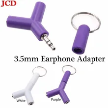JCD Y shape 3 5mm Earphone Adapter Double Jack Adapter Plug Stereo Headphone Splitter for PC MP3 Smartphone Player Audio Cables