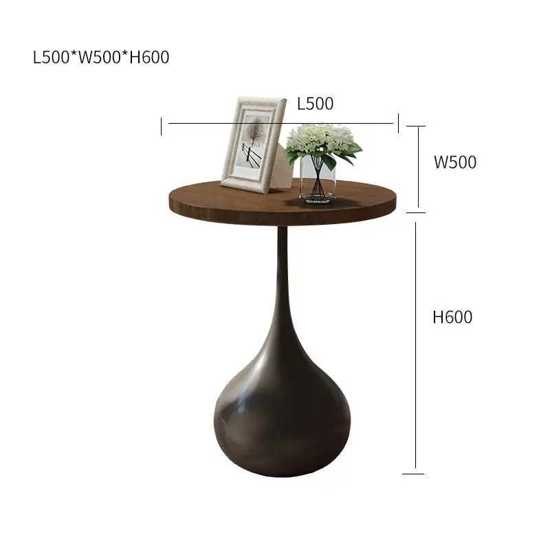 Retro small round several small round table painted American country Coffee Table Furniture Side Table Metal Table