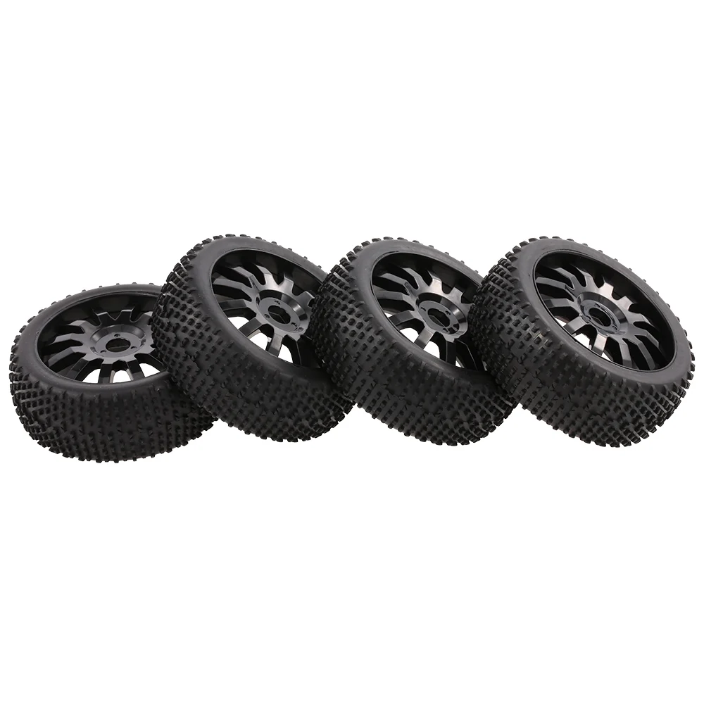 

4pcs 1/8 110mm Tires with Wheels Rims for HSP HPI Team Losi Tamiya Carson Redcat 1/8 RC Off-Road Car