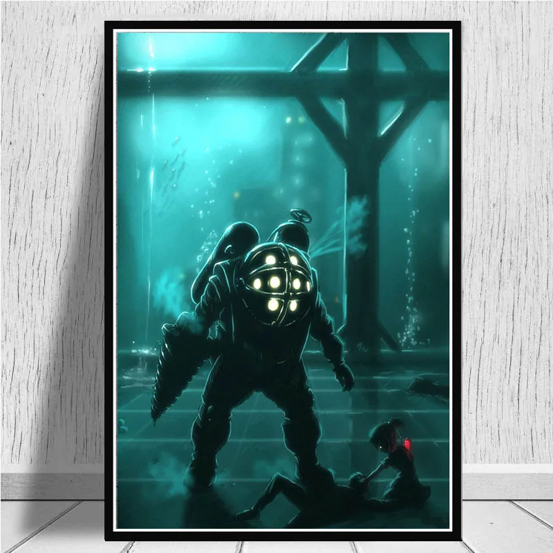 Постеры и принты Bioshock Rapture видео игры ретро детский подарок плакат стены Искусство картина холст живопись для комнаты домашний декор - Цвет: 0006