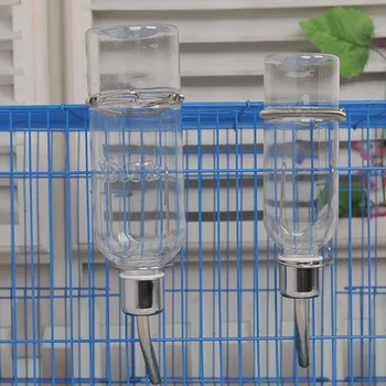 

180ml 350ml Plastic Stainless Steel Guinea Pig squirrel Rabbit Hamster Small Pet Water Drinking Feeder Cage Hanging Bottle