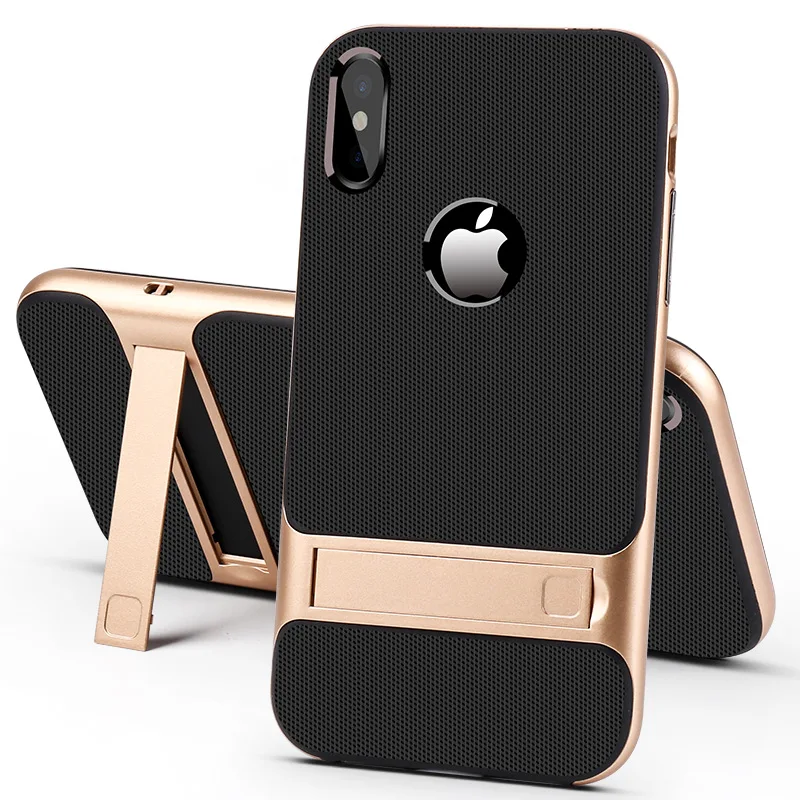 iphoneXS case shell iphoneXSmax soft silicone all-inclusive anti-fall iphoneXr with stand iphone sets 7 8 plus phone |