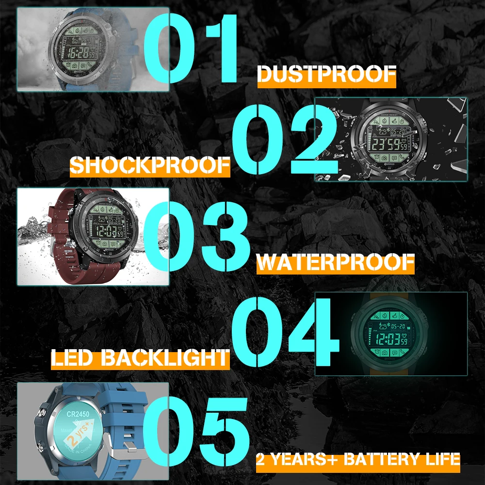 Comprar Zeblaze VIBE S 3S resistente reloj inteligente para exterior en tiempo Real medidas caloría distancia de seguimiento de 5 ATM 50 M 164ft resistente al agua