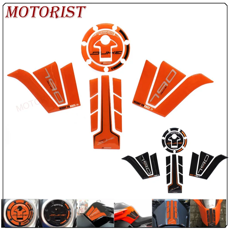 

MOTORIST 3D Carbon Fiber Fishbone Stickers Car Motorcycle Tank Pad Tankpad Protector For KTM DUKE 790 DUKE790 2017-2018