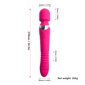 Telescopic Heating Wand Vibrator Dual Motor Rotating G Spot Vibrator Vagina Clit Massager Female Masturbator Sex Toys for Women 6
