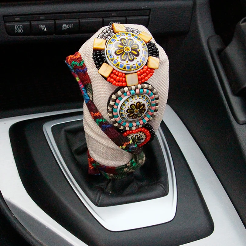 Luxury-Beaded-Car-Interior-Accessories-Steering-Wheel-Cover-Handbrake-Gear-Shift-Covers-Set-Flax-Beige-10