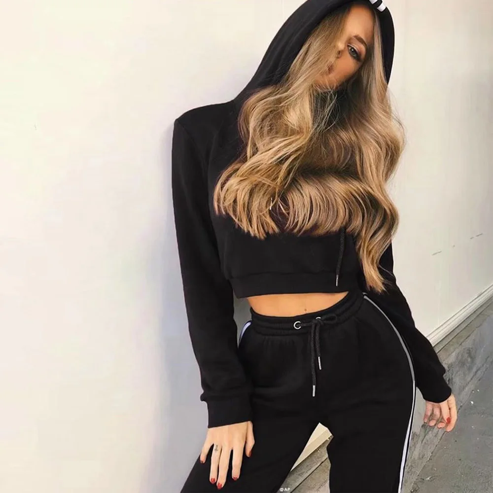 Gym Sports Running Hooded Tracksuit Women Fitness Yoga Set 2018 Jogging Dance Sport Suit Workout Clothing T-Shirt Pants Set