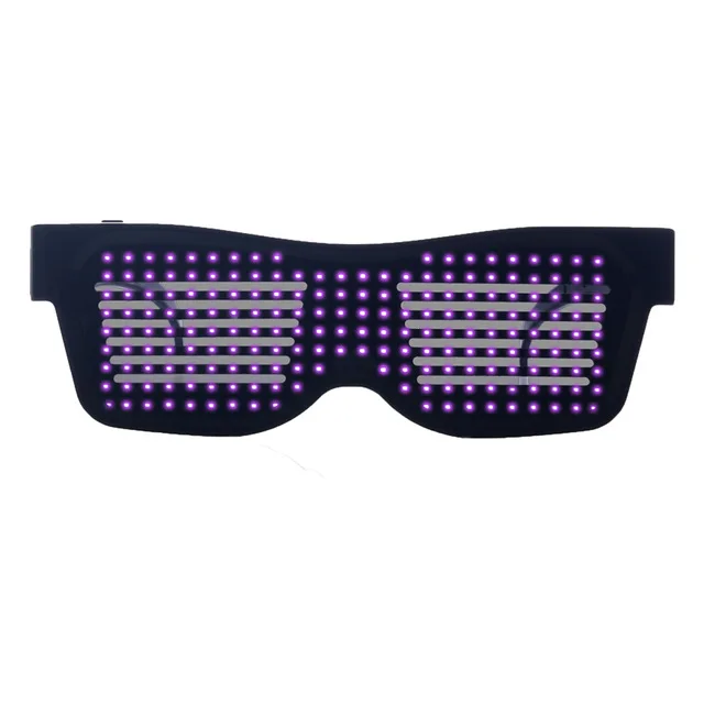 Светодиодный Очки Magic Bluetooth светодиодные очки для вечеринок управление приложением светящиеся очки EMD DJ электрические слоги очки для вечеринки - Цвет: pink