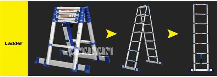 1,45 м + 1,45 м высокое качество утолщение алюминиевого сплава елочка лестница портативный бытовой 5 + 5 шагов телескопические лестницы JJS511