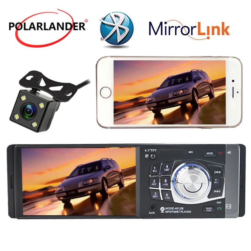 Bluetooth handfree FM/USB Aux Input 4 inch Support Micphone TF Card Mirror Link Stereo Mp5 radio cassette player Autoradio