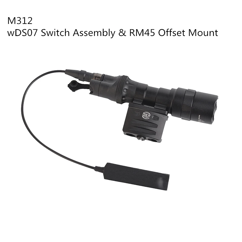 

NEW Tactical M312 Weapon Flashlight CREE XLamp with 2 different operation methods Airsoft Hunting Weapon Light 250 Lumens