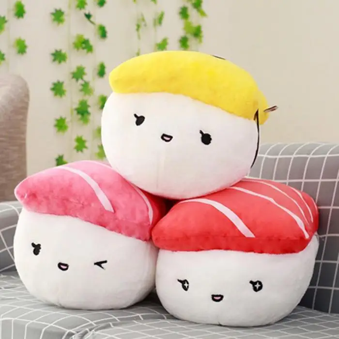 Brinquedos de Pelúcia Presentes para Crianças Japão Sushi Forma Recheado Macio Sofá Almofada Bm88 1 pc 15 Almofadas de pelúcia