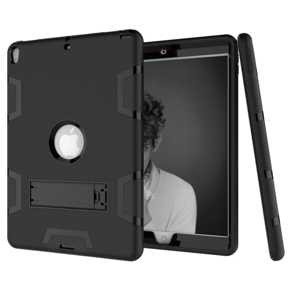 

Case For 2017 newipad 10.5 Cover High Impact Resistant Hybrid Three Layer Heavy Duty Armor Defender Full Body Protector+PC