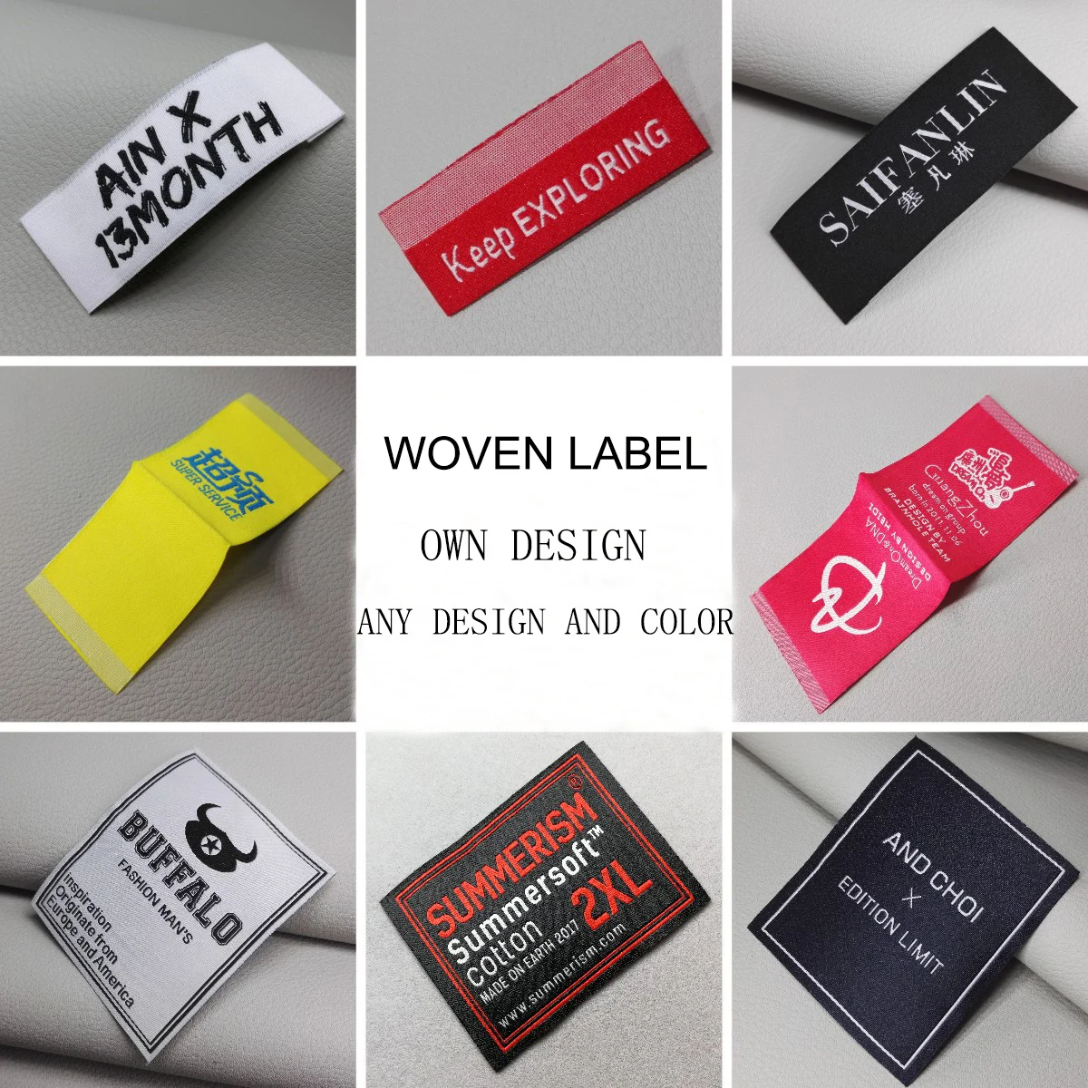 Free Shipping Custom clothing labels woven 1000pcs/lot free design and sample | Дом и сад