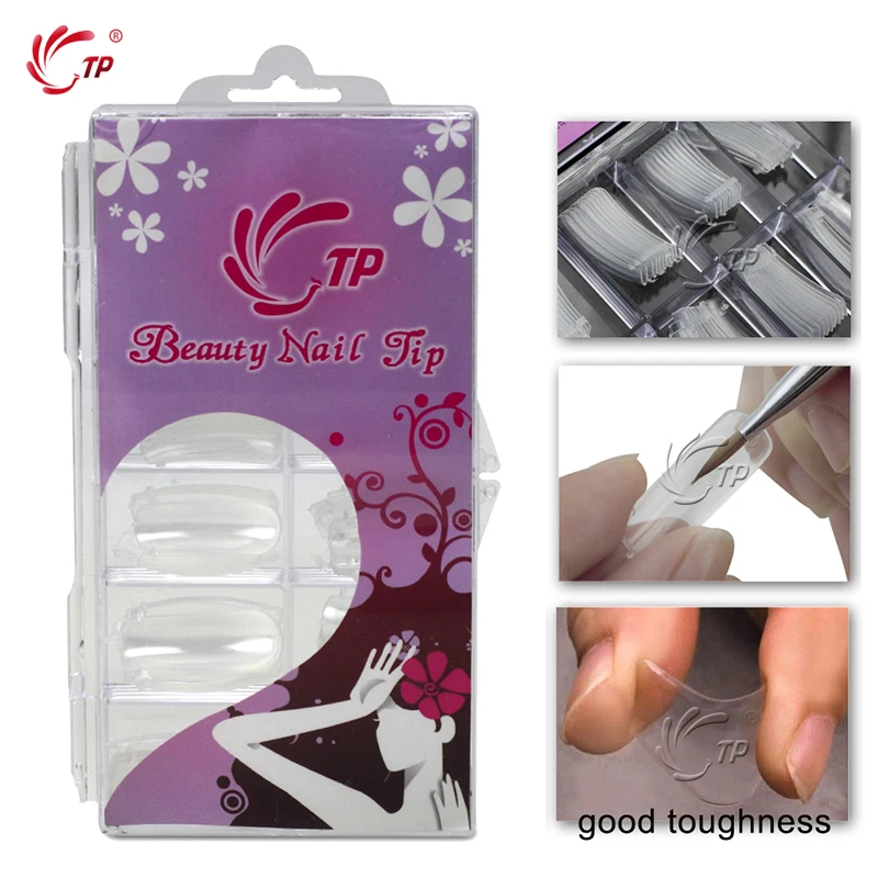 

TP 100pcs/set 10 Size False Nail Tips Dual Nail Form System Acrylic Nail Art Mold Tips UV& Poly Gel DIY Nail Art Tool TI09