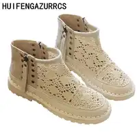 HUIFENGAZURRCS-Originally Mori hand-made soft soled sandals, Summer lace mesh fisherman shoes, retro women's soft sole shoes