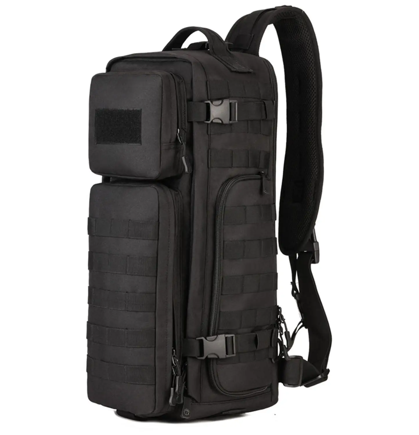 Армейская тактическая большая нагрудная сумка, многофункциональная нейлоновая мужская сумка на одно плечо, высокое качество, Мужская штурмовая сумка для альпинизма - Цвет: Black