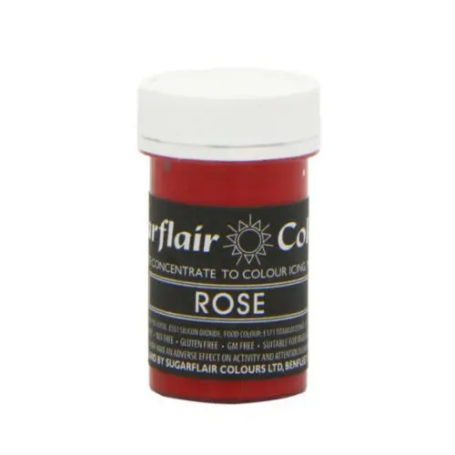 30 цветов Sugarflair пастельные съедобные концентрированные пасты гель для еды торт чашка глазурь цвет 25 г - Цвет: ROSE RED