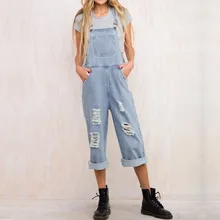 Рваные джинсы для женщин свободные джинсовые комбинезоны брюки комбинезоны джинсы Mujer джинсовые брюки комбинезон женские джинсы 5