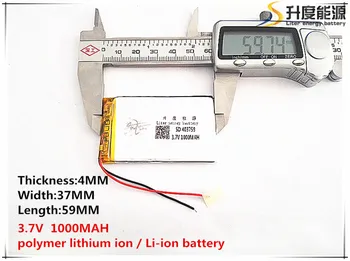

5pcs [SD] 3.7V,1000mAH,[403759] Polymer lithium ion / Li-ion battery for TOY,POWER BANK,GPS,mp3,mp4,cell phone,speaker