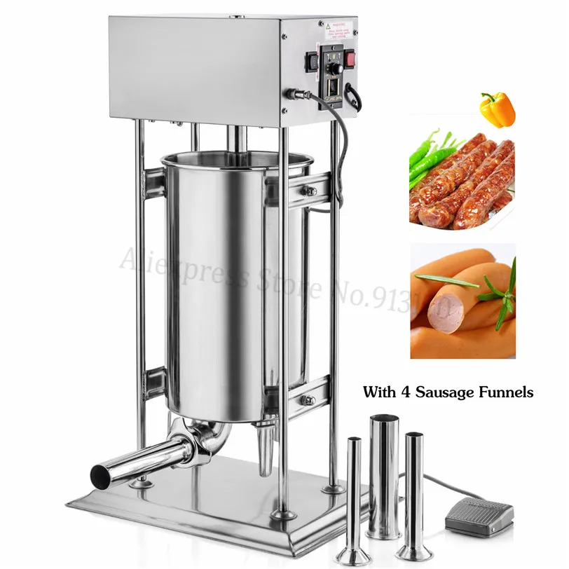 

Heavy Duty Electric Stainless Steel Sausage Stuffer 15L Sausage Filling Machine Commercial Automatic Spanish Churros Maker