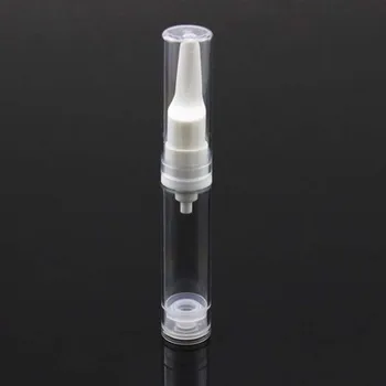 

50PC 10ML Eye Frost Bottles Vials Clear Small BB Cream Containers Pump Cap Mini Travel Size Plastic Vials Containers for Make up