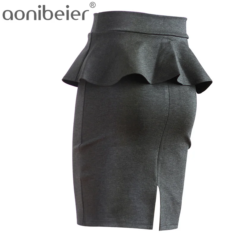 

Women Skirts Multi Color OL Lotus Leaf Slim Stretch High Waist Pack Hip Skirt Plus Size S-5XL Summer Autumn Womens Pencil Skirts