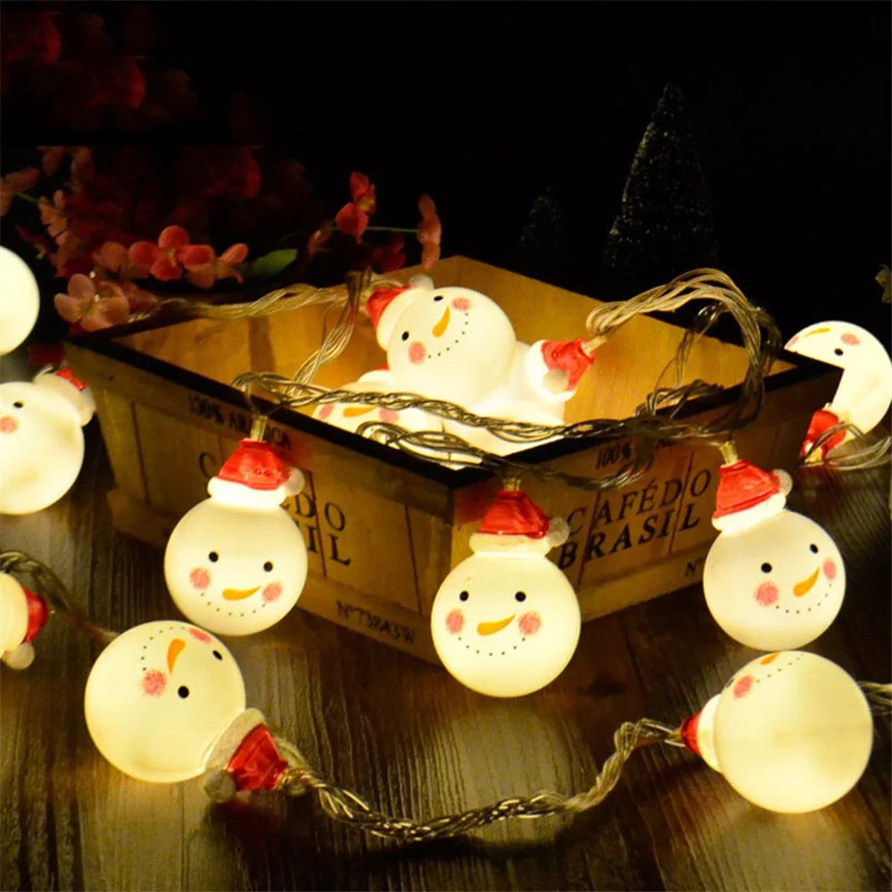  1-4m Chritmas LED String light Santa Claus Xmas Tree Stocking Shape Fairy Lights New Year Party Holiday Decoration String Lamp (90)