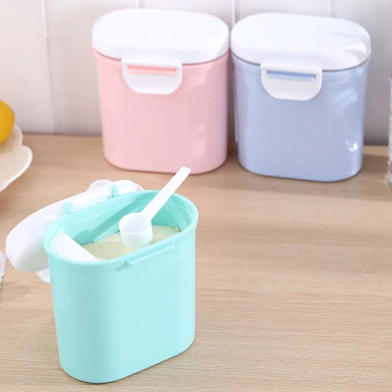 Baby's Independent Compartment Portable Milk Powder Storage Box Infant Unisex Snacking Travel Storage Box