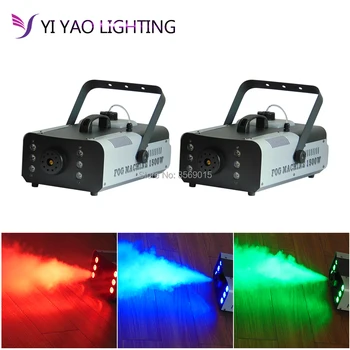 

2PCS/LOT Amazing 900W LED discolor mini stage smoke machine remote control RGB 3IN1 dj