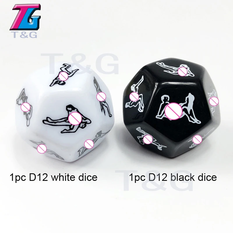T& G Новое поступление 1 шт. D12 черный или белый цвет секс игральные кости настольная игра, Любовь Игра эротические игрушки для пары