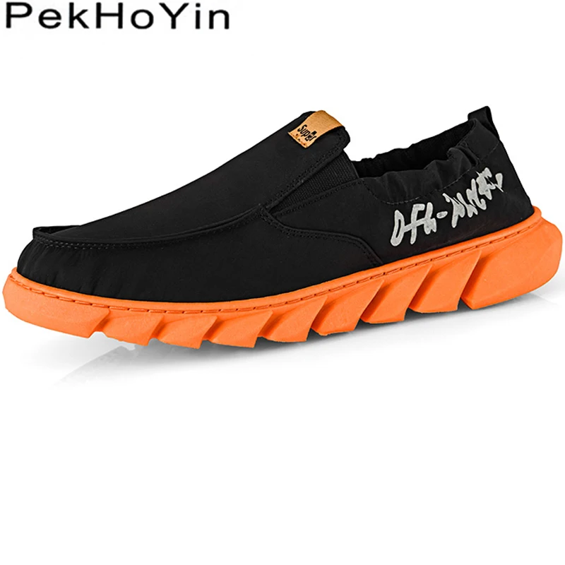 

Thick Sole Trend Fashion Sneakers Soft Canvas Men Casual Shoes Footwear Black Male Walking Shoes Outdoor For Men Loafers Shoes
