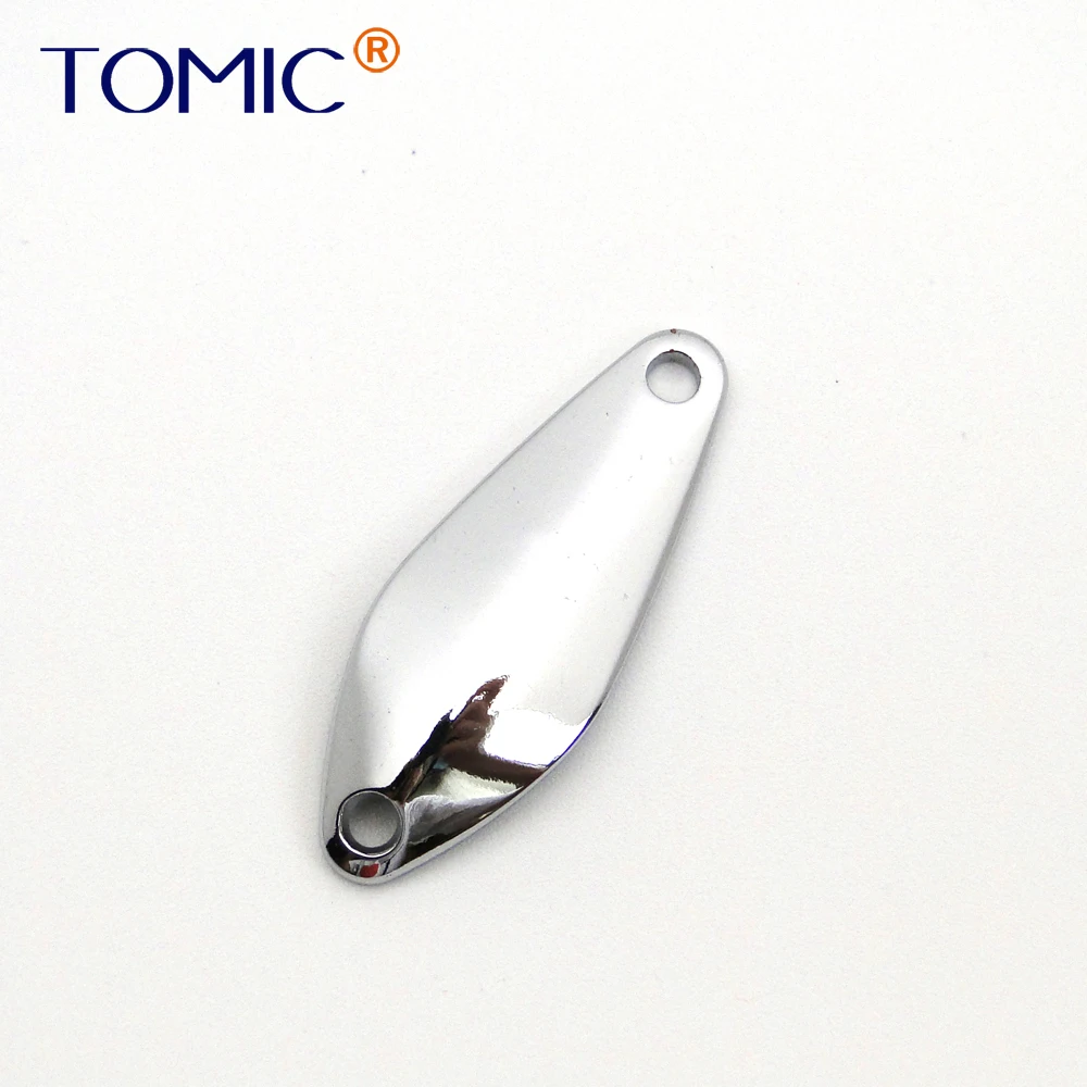 

Tomic 50pcs 2.5g 3.5g 4.5g unpainted fishing lure Micro Casting DIY trout pike bass blank metal spoon flutter spinnerbait