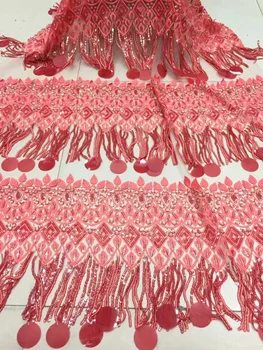 

French Net Lace Fabric 2018 hot sale african cord lace fabric with stones french mesh tulle laces fabric A727-4