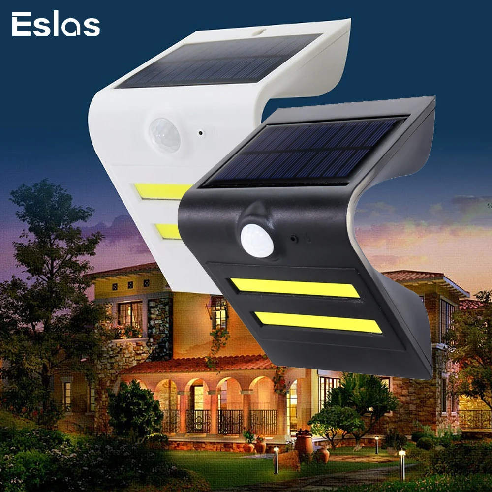 

Eslas LED Solar Light Landscape Outdoor PIR Motion Sensor Wall Light Waterproof Solar Powered Sunlight for Yard Lawn Garden