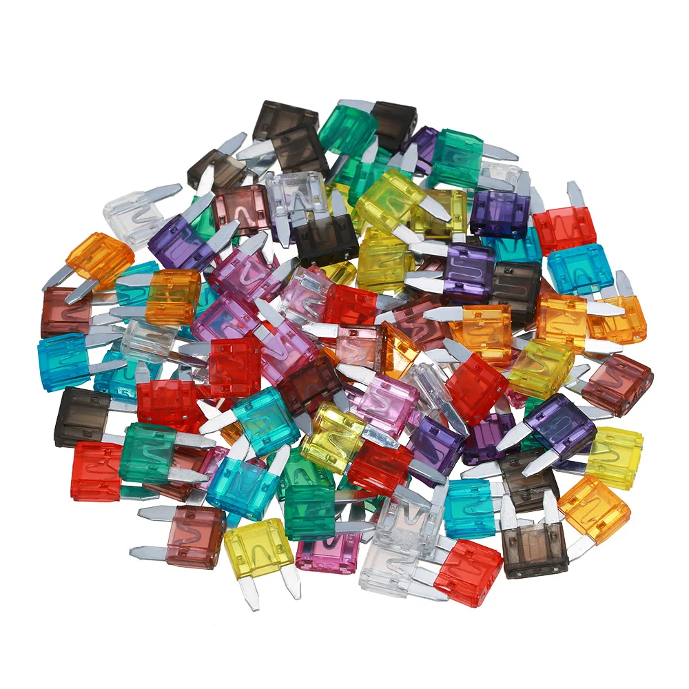 

100pcs Mini Blade Fuses Auto Car Truck Assortment Fuse Kit 3A 5A 7.5A 10A 15A 20A 25A 30A 35A 2A for Renault vw ford focus 2