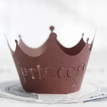 Коричневый принцессы Wrapper, сдоба кекс подстаканники Wrapper, душа ребенка для девочек день рождения выступает поставок